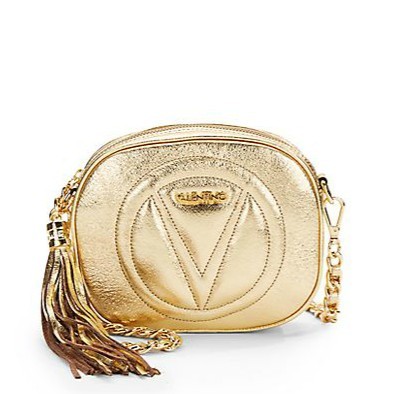 Valentino Bags Nina Metallic Leather Crossbody Bag for $279.99 free shipping