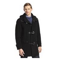 Cole Haan Wool & Cashmere Coat 黑色长款带帽羊毛大衣 原价$595 现价$149 免邮费