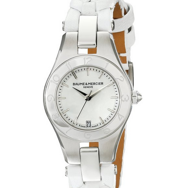 史低價！Baume & Mercier 名士 BMMOA10117 女士靈霓系列瑞士石英高檔羊皮時尚錶帶腕錶 原價$2,150.00 現特價只要$546.99(75%off)免費一天快遞 
