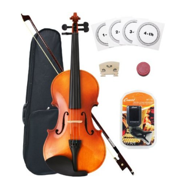 Crescent 4/4 Full Size Student Violin Starter Kit (Includes CrescentTM Digital E-Tuner) $54.50(58%off)