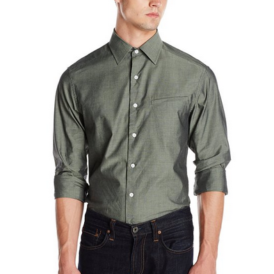 降！美國紐約著名設計師品牌Vince Camuto 純棉男式長袖襯衫  原價$85.00  現特價只要$17.76 (79%off)