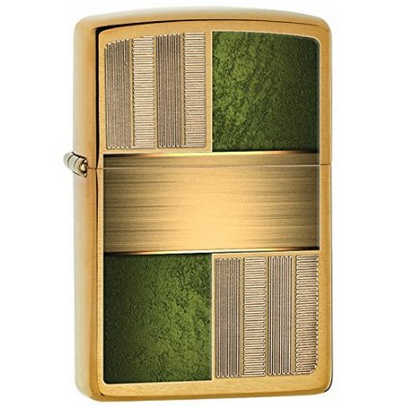 Zippo Pocket Lighter Brushed Brass Emerald Square Design Pocket Lighter $18.29(44%off)& FREE Shipping