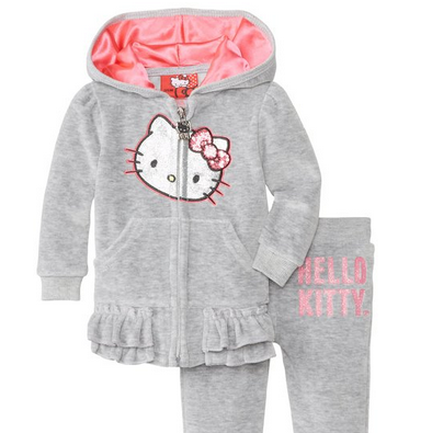Hello Kitty Baby-Girls Newborn Velour Active Set $9.72 (77%off) 