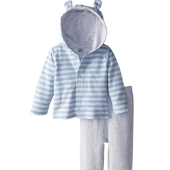Gerber Baby-Boys Newborn Hooded Cardigan and Pant Set for $6.48