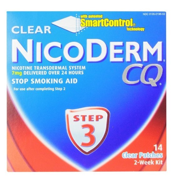 NicoDerm CQ全功能戒煙貼 透明貼 第三階段 7毫克14片 原價$73.27 現價 $26.99 