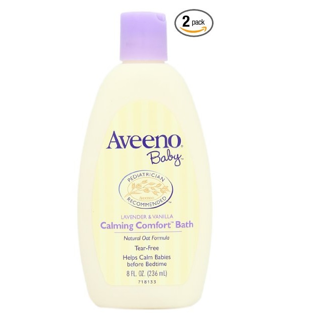 Aveeno Baby Calming Comfort Baby Bath, Lavender and Vanilla, 8 Ounce (Pack of 2), only $5.60, free shipping after using SS
