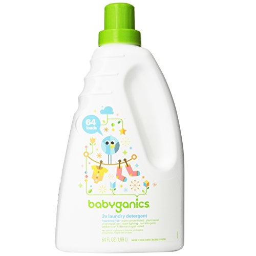 Babyganics 3x Baby Laundry Detergent, Fragrance Free, 64oz Bottle, only $12.74 after clipping coupon and using SS