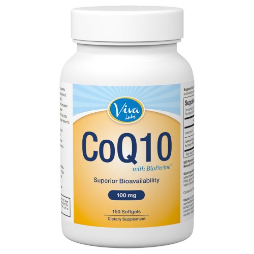Viva Labs High Absorption CoQ10 with BioPerine®, 100 mg, 150 count, only $11.39