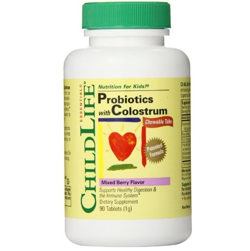 Child Life Probiotics Plus Colostrum Chewable Tablets, Mixed Berry Flavor, 90 Count, only $13.82