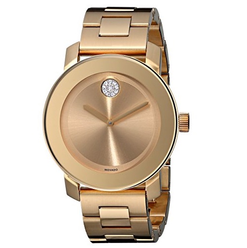 Movado Women's 3600104 Bold Analog Display Swiss Quartz Gold Watch，only $521.25, free One-Day Shipping