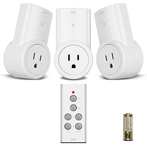 Etekcity® ZAP 3F 3 Pack Wireless Remote Control Outlet Light Switch Plug (Battery included) - ETL/FCC Approved Built-in Child Protection Doors Floors 100ft Range, only $13.99 after using coupon code 