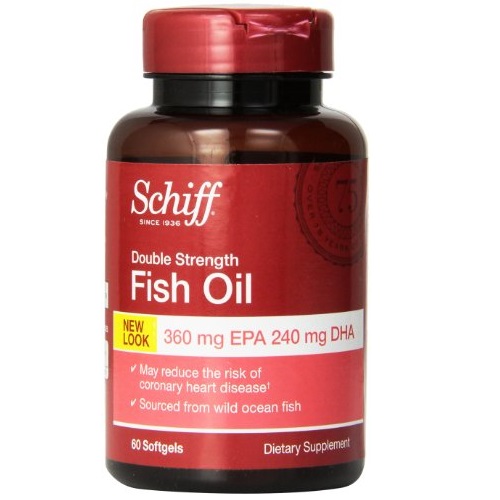 Schiff Double Strength Omega 3 Fish Oil 1000mg Supplement, 60 Count,only $7.79, free shipping after clipping coupon and using SS
