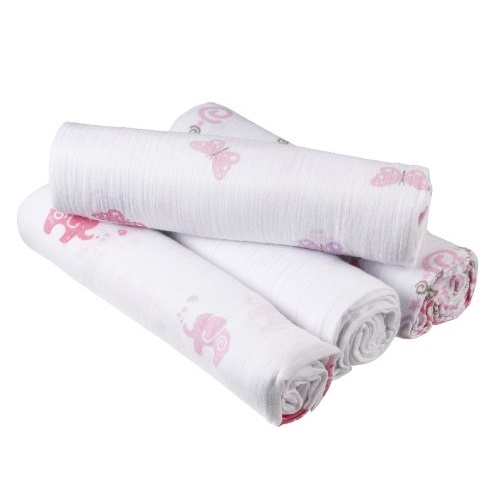 aden by aden + anais Swaddleplus, Girls-n-Swirls, 4-Pack, only $20.44 