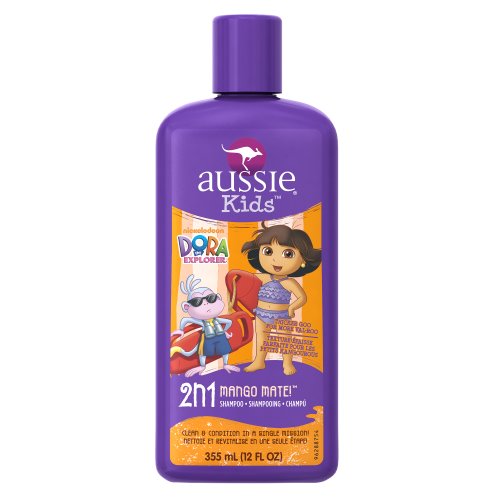补货！白菜！Aussie 袋鼠 儿童洗发护发二合一， 芒果味，12oz，原价$5.99，现点击coupon后仅售 $1.19