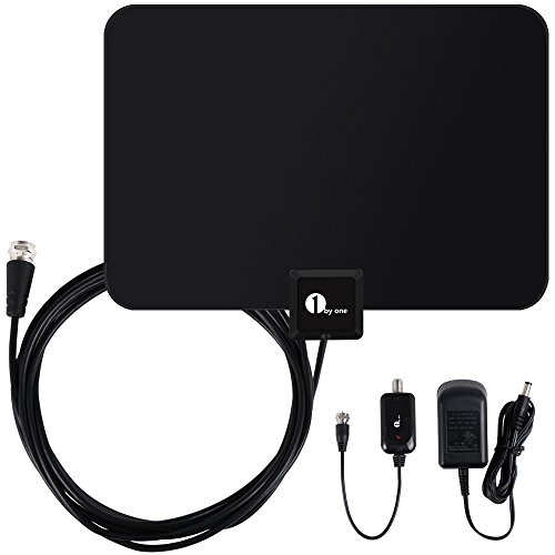 HDTV Antenna - 50 Miles Range, 1byone® Super Thin Indoor HDTV Antenna, free after using coupon code 