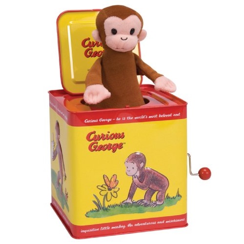 史低价！Curious George 好奇乔治匣装弹跳玩偶，原价$19.99，现仅售$12.99