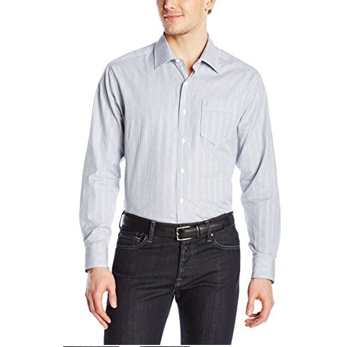 Vince Camuto 维纳斯·卡莫多 Single Pocket 男士纯棉休闲衬衫，原价$85.00，现仅售 $21.44