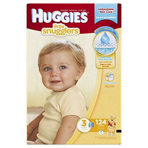 Huggies Little Snugglers Diapers, 124 Count (Packaging may vary), only $25.58 free shipping after clipping coupon and using SS