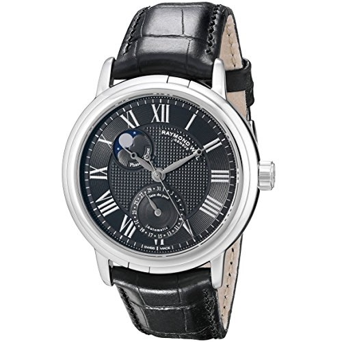 RAYMOND WEIL Maestro Black Dial Black Leather Mens Watch 2839-STC-00209, only $795.00 after using coupon code , free shipping