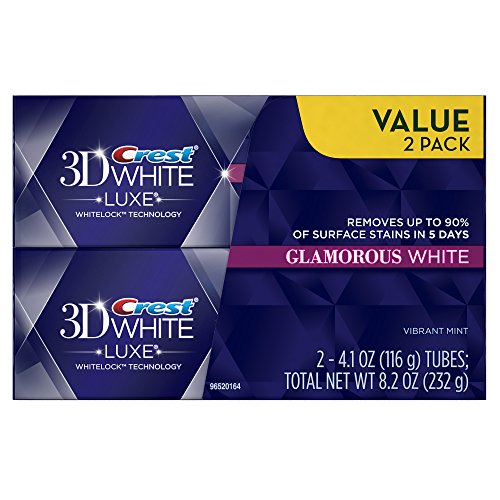 Crest 3D White Luxe Glamorous White Vibrant Mint Flavor Whitening Toothpaste Twin Pack 8.2 Oz, only $4.95