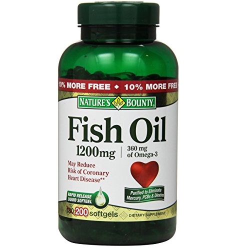 Nature's Bounty Fish Oil 1200 mg Omega-3, 200 Rapid Release Softgels, Only $6.93, free shipping after clipping coupon and using SS