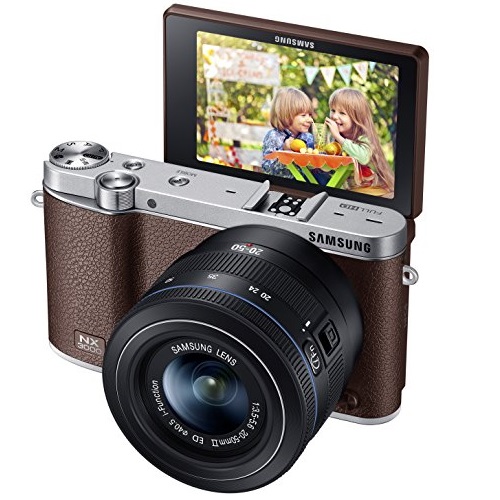 Samsung NX3000 Wireless Smart 20.3MP Compact System Camera with 20-50mm Compact Zoom and Flash (Brown), only $279.00, free shipping