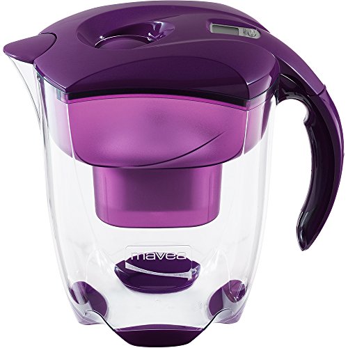 MAVEA 1005727 Elemaris XL 9-Cup Water Filtration Pitcher, Eggplant,  only $23.77 after clipping coupon