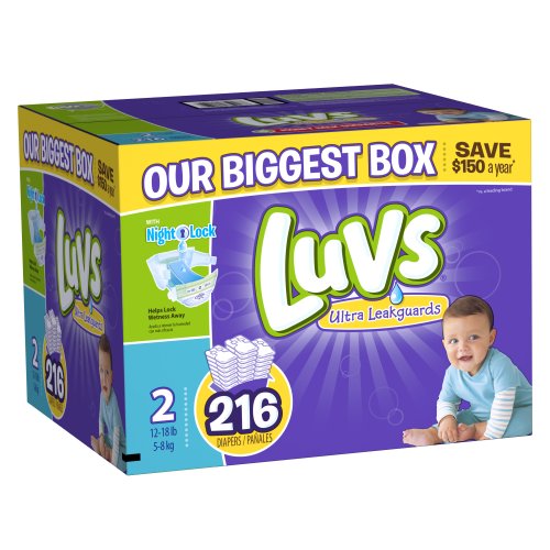 Luvs With Ultra Leakguards Size 1 Diapers 252 Count, only $25.49, free shipping after clipping coupon and usingSS