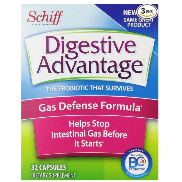 Digestive Advantage Probiotics - Gas Defense Formula Probiotic Capsules, 32 Count (Pack of 3), only $9.44, free shipping after using SS