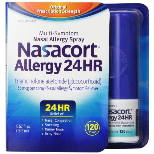 Nasacort Allergy 24 Hour 120 Sprays, 0.57 Fluid Ounce, only $11.62
