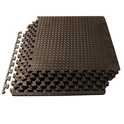 ProSource Puzzle Exercise Mat, EVA Foam Interlocking Tiles, Protective Flooring for Gym Equipment and Cushion for Workouts, only$20.40