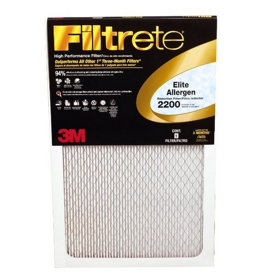 Filtrete Healthy Living Elite Allergen Filter, MPR 2200, 16x25x1-Inch, 2-Pack for $44.34 free shipping