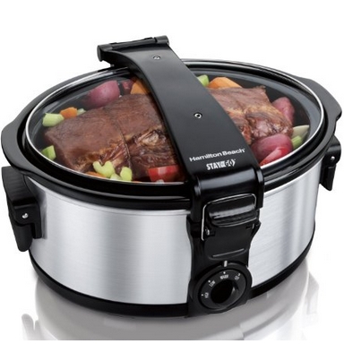 Hamilton Beach 33461 Stay or Go 6-Quart Portable Slow Cooker, Only $20.75