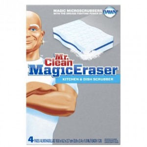 Mr Clean Magic Eraser Kitchen & Dish Scrubber, 4 Count, only $2.67, free shipping after clipping coupon and using SS