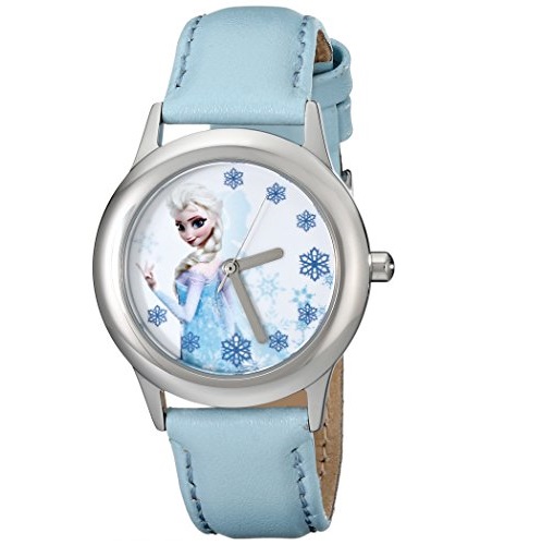 Disney Kids' W000971 Frozen Tween Snow Queen Elsa Watch with Blue Band，only $7.59