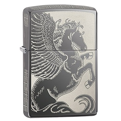 Zippo Pocket Lighter Black Ice Pegasus Pocket Lighter, only $27.91 