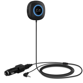 TaoTronics TT-BR03 Bluetooth 4.0 Receiver Hands-Free Car Kit (Supports aptX, Stereo Music, Built-in Mic, 33 ft Range, 2.1A USB Charger)，$14.99