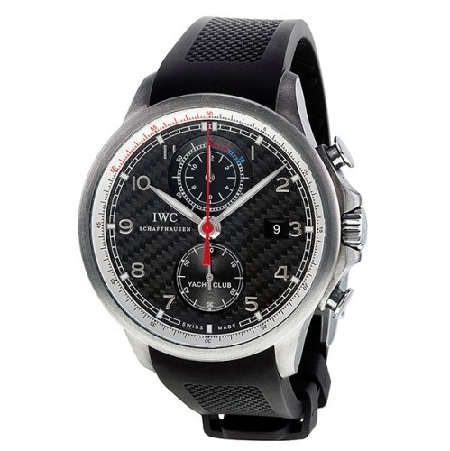 IWC Portuguese Yacht Club Automatic Chronograph Black Dial Mens Watch, only $7,445.00, free shipping after using coupon code