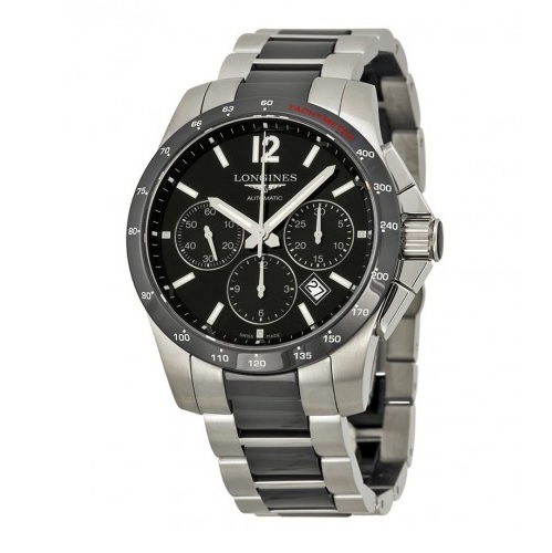 LONGINES Conquest Automatic Chronograph Black Dial Mens Watch, only  $1725.00, free shipping