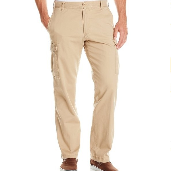 IZOD Men's Flat Front Straight Fit Stretch Cargo Pant for $17.25