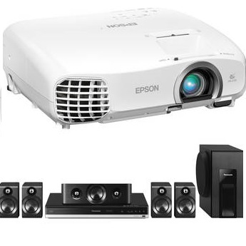 Epson PowerLite Home Cinema 2030 2D/3D 1080p 3LCD Projector +Panasonic SC-BTT405 5.1-Channel 3D Smart Blu-ray Home Theater System, only $799.99, free shipping