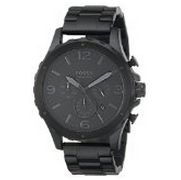 Fossil Men's JR1470 Nate Chronograph Black Stainless Steel Watch，$98.98 & FREE Shipping