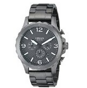 Fossil Men's JR1469 Nate Chronograph Stainless Steel Watch - Smoke，$98.98 & FREE Shipping