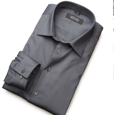 Kenneth Cole Reaction Men's Spread Collar Tonal Solid Woven Shirt，$20.62