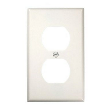 Leviton 88003 1-Gang Duplex Device Receptacle Wallplate, Standard Size, Thermoset, Device Mount, White，$0.28