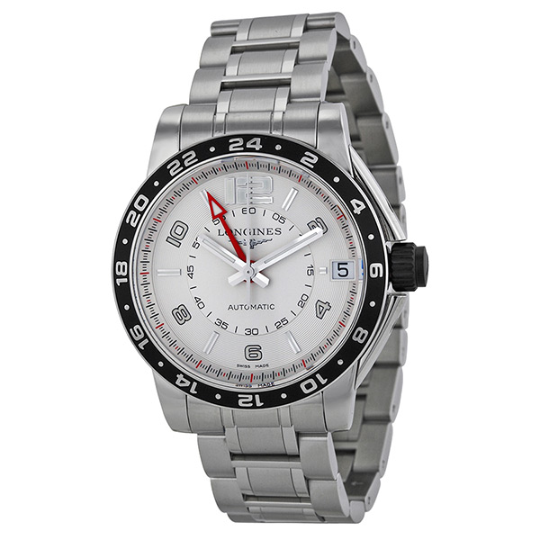 Longines Admiral GMT Silver Dial Stainless Steel Mens Watch L36684766, only $1,199.00, free shipping