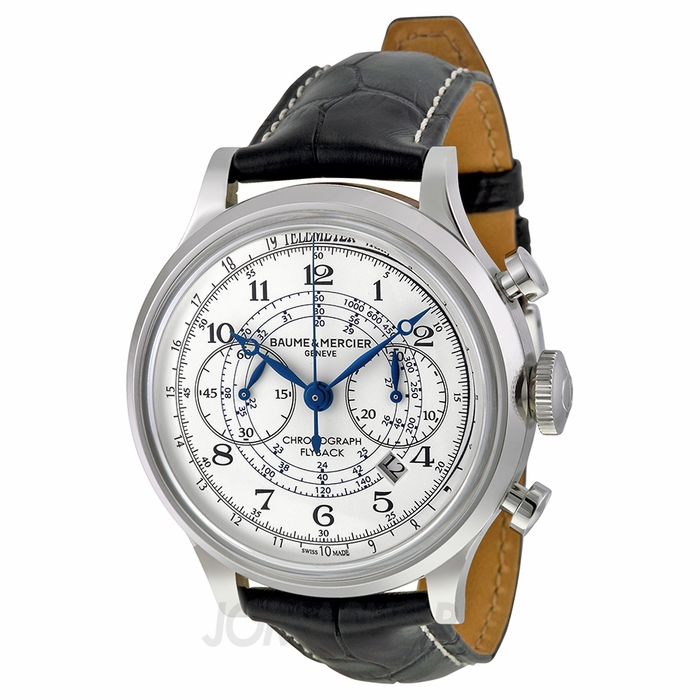 Baume and Mercier Capeland White Dial Chronograph Mens Watch 10006, only $1995.00, free shipping  after using coupon code 