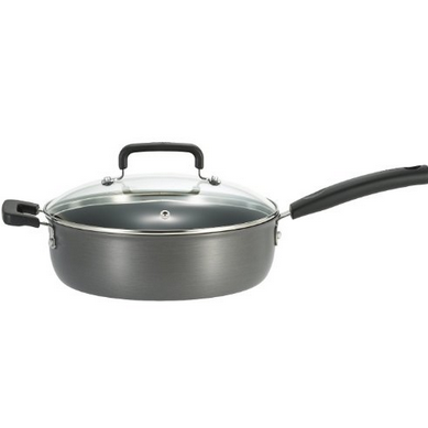 T-fal D91333 Signature Hard Anodized Nonstick Skillet with Glass Lid,10-Inch, Gray，$19.99 