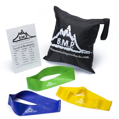 超贊！Black Mountain 高品質健身橡膠帶*3件 附贈入門指南和便攜包 特價只要$12.99 (57%off)包郵