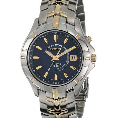 Seiko Men's SKA402 Stainless Steel Kinetic Watch $153.70(69%off) 